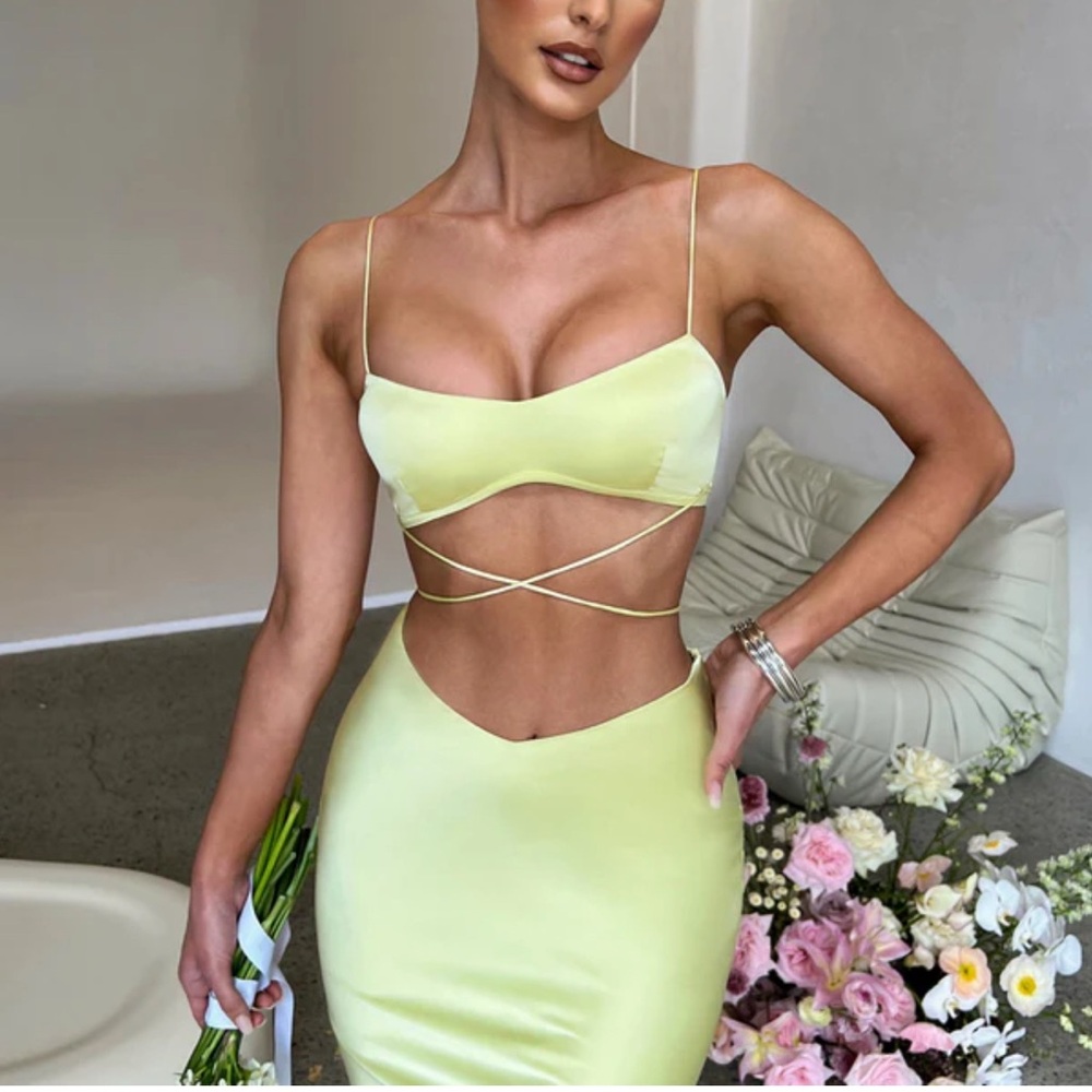Lime Green Strappy Dress